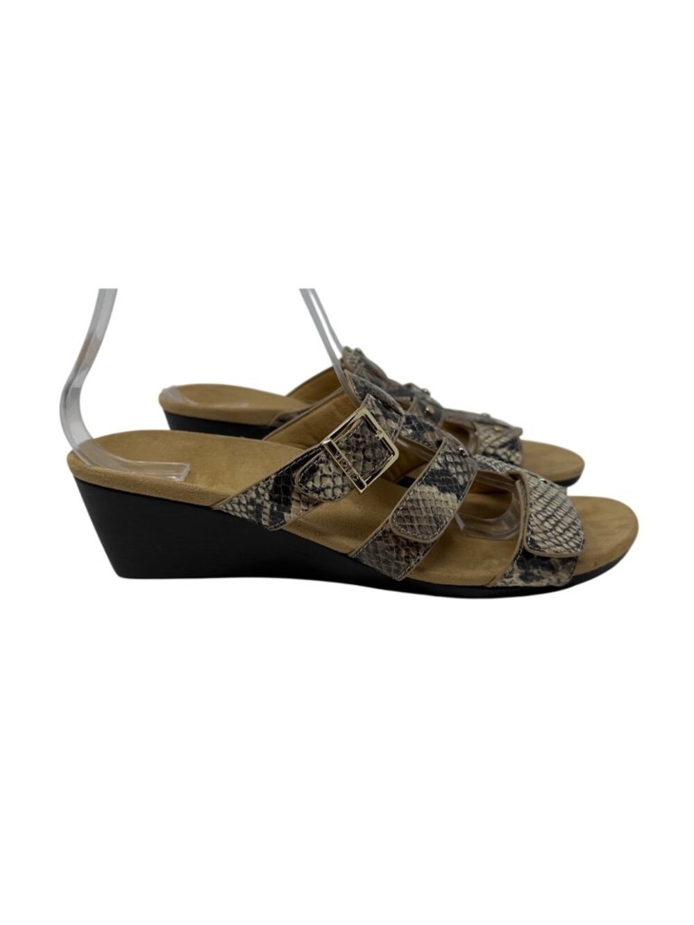 Vionic Women's Radia Adjustable Straps Wedge Slide Sandals Size 9
